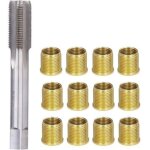 Outils de r�paration de trou de filetage de bougie d'allumage, 10 inserts filet�s m14 x 1, 25, un taraud ...