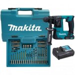 Outillage - marteau perforateur sans fil 12v, 2 batteries 1, 5 ah cxt, chargeur hr140dwye1 - makita