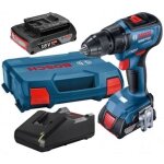Outillage - perceuse - visseuse  percussion sans fil 18 v, 2 batteries 2, 0 ah, chargeur 06019h5100 ...