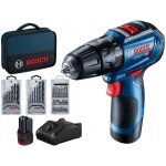Outillage - perceuse - visseuse sans fil 12 v avec accessoires, 2 batteries li - lon 2, 0 ah, avec accessoires ...
