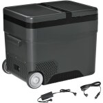 Outsunny glacire - conglateur portable  compression 2 compartiments - 22c - 10c 45l prise alume ...