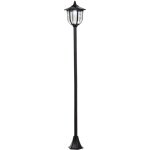 Luminaire extérieur solaire lampadaire lanterne classique led 60 lm max. dim. 26l x 26l x 177h cm noir ... Luminaire extérieur solaire lampadaire lanterne classique led 60 lm max. dim. 26l x 26l x 177h cm noir ...