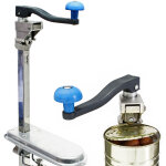 Ouvre - bo�te professionnel de table ? 250 x 110 x 780 mm ? bo�tier en fonte, couteau en acier tremp� ...