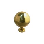 Boule de rampe d'escalier en laiton poli brillant diamtre 85 mm, bowl laiton