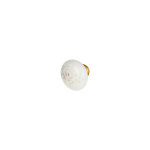 Ouvre&deco ? bouton de porte int�rieure rond en porcelaine blanche poli ? entraxe 7mm ? dimensions 55x45mm ...
