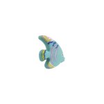 Bouton de meuble en plastique bleu multicolore de 45x44mm, poisson