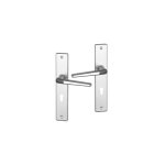 Ouvre&dco - 2 poignes de porte morzine cylindre, aluminium f1 entraxe 195 mm