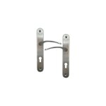 Ouvre&dco - 2 poignes de porte eva cylindre, laiton nickel mat entraxe 195 mm