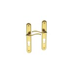 Ouvre&dco - 2 poignes de porte agathe cylindre, laiton poli entraxe 195 mm