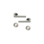 Ouvre&deco ? poign�e de porte d'entr�e � cylindre ? inox sur rosace cl� i ? endurance 200 000 cycles ...