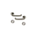 Ouvre&deco ? poign�e de porte int�rieure inox sur rosace ronde ? cl� l tubulaire ? �paisseur de porte ...