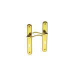 Ouvre&deco ? lot de 2 poign�es de porte agathe ? laiton poli brillant ? entraxe 195 mm ? pour portes ...