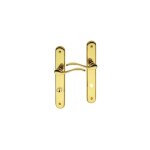 Ouvre&deco ? poign�es de porte agathe verrou condamnation ? laiton poli brillant ? entraxe 195 mm ? pour ...