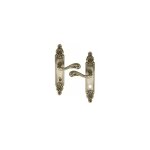 Ouvre&déco - 2 poignées de porte sully verrou condamnation, laiton nickel mat entraxe 195 mm Ouvre&déco - 2 poignées de porte sully verrou condamnation, laiton nickel mat entraxe 195 mm