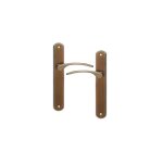 Ouvre&déco - 2 poignées de porte eva sans trou, laiton patiné entraxe 195 mm Ouvre&déco - 2 poignées de porte eva sans trou, laiton patiné entraxe 195 mm