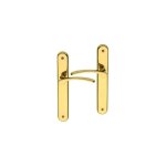 Ouvre&deco ? poign�e de porte d'entr�e eva ? 2 poign�es en laiton poli ? entraxe 195 mm ? fonction bec ...