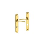 Ouvre&deco ? poign�e de porte d'entr�e eva ? 2 poign�es avec verrou condamnation ? laiton poli ? entraxe ...