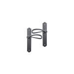 Poign�e de porte int�rieure rustique en style fer forg� patin� sur plaque bdc entraxe 195 mm, carcassonne ...