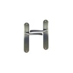 Ouvre&d�co - 2 poign�es de porte rhapsodie sans trou, zamak nickel mat entraxe 195 mm