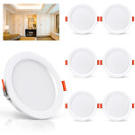 Ouylaf - lot de 6 spot led encastrable, 6w 500lumen equivalent 50w incandescence, 3000k blanc spot led ...