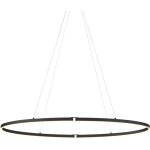 Ovallo - led suspension - 1 lumi�re - l 120 cm - noir - design - �clairage int�rieur - salon i chambre ...