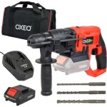 Oxeo - marteau perforateur sans fil 18v easy full avec sac, batterie et chargeur - 2 vitesses - poign�e ...