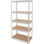 Tagre modulable charges lourdes - en mtal robuste - 5 plateaux - 875 kg - 180 x 90 x 40cm - rangement ...