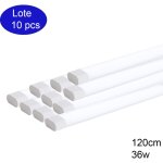 Pack de 10 luminaires led 1. 2m 36w 4500lm 6000k blanc froid, bo�tier blanc