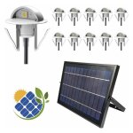 Barcelona led - pack 10 spots solaires led encastrables avec panneau - blanc chaud