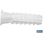 Pack de 100 unit�s de cheville plastique blanche 8 mm