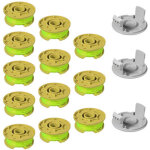 Pack de 12 bobines de rechange + 3 capuchons pour coupe - bordures sans fil ac80rl3 18v 24v 40v