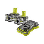Ryobi - pack 2 batteries 18v one + 5. 0 ah lithiumplus - 1 chargeur ultra rapide 5. 0 ah rc18150 - 250 ...