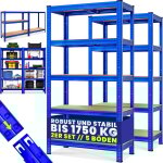 Pack de 2 étagères charge lourde monzana métallique - 180 x 90 x 40 cm - bleu - charge max. 875 kg - ... Pack de 2 étagères charge lourde monzana métallique - 180 x 90 x 40 cm - bleu - charge max. 875 kg - ...