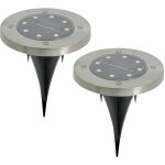 Pack de 2 spots solaires encastrables 2 x 12 lumens - ez solar