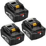 (pack de 3) batterie 18v 5. 0ah li - ion batterie de remplacement pour makita 18v bl1860 bl1850 bl1840 ...