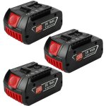 Powerwings - pack de 3)batterie pour bosch 18v bat609 g bat618 g, bat610g 260736092, 260736236, bat619g, ...