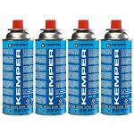 Pack de 4 cartouches gaz 227g bouteille de gaz butane camping r�chaud barbecue kemper