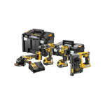 Dewalt - pack de 4 outils xr (perceuse - visseuse - meuleuse - perforateur) - 18v - 5ah li - ion brushless ...
