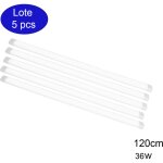 Pack de 5 luminaires led 1. 2m 36w 4500lm 6000k blanc froid, bo�tier blanc