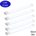Pack 5 luminaires led lin�aires 60 cm 18w 6000k blanc froid