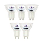 Xanlite - pack de 5 spots led, culot gu10, 4, 8w cons. (50w eq. ), 345 lumens, lumi�re blanc chaud - ...