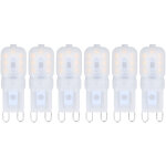 Pack de 6 ampoules led g9 dimmable 3w - �conomie d'�nergie 360� pour suspensions et plafonniers, blanc ...