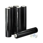 Suinga - lot de 6 film de palettisation noir extensible 2 kg, largeur 50cm, 23 microns
