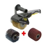Fartools - pack 615127 : renovateur rex120c + brosse nylon et lanieres - special bois, metal et pierre ...