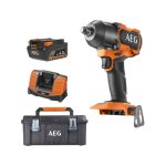 Aeg - pack 18v - boulonneuse � chocs brushless 700 nm - batterie 4. 0 ah - chargeur - caisse de rangement ...