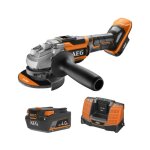 Aeg - pack 18v - meuleuse brushless 125 mm - batterie 4. 0 ah - chargeur