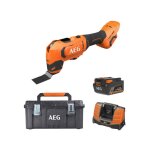 Pack aeg 18v - outil multifonctions brushless - batterie 4. 0 ah - chargeur - caisse de rangement