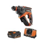 Aeg - pack 18v - perforateur burineur sds plus compact 1, 5 j - batterie 4. 0 ah - chargeur Aeg - pack 18v - perforateur burineur sds plus compact 1, 5 j - batterie 4. 0 ah - chargeur