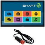 Pack alden tv led 22  55cm tlviseur connect googleplay bluetooth camping car + hdsat cordon allume ...