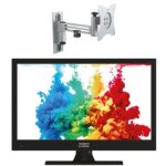 Pack antarion tv led 15. 6  39cm full hd + support tv camping car 180� charge max 15kg